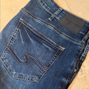 Silver Jeans “Allan” Men's Slim Fit Dark Blue Jeans 38x34